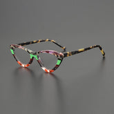 May Colorful Acetate Eyeglasses Frame Cat Eye Frames Southood Leopard